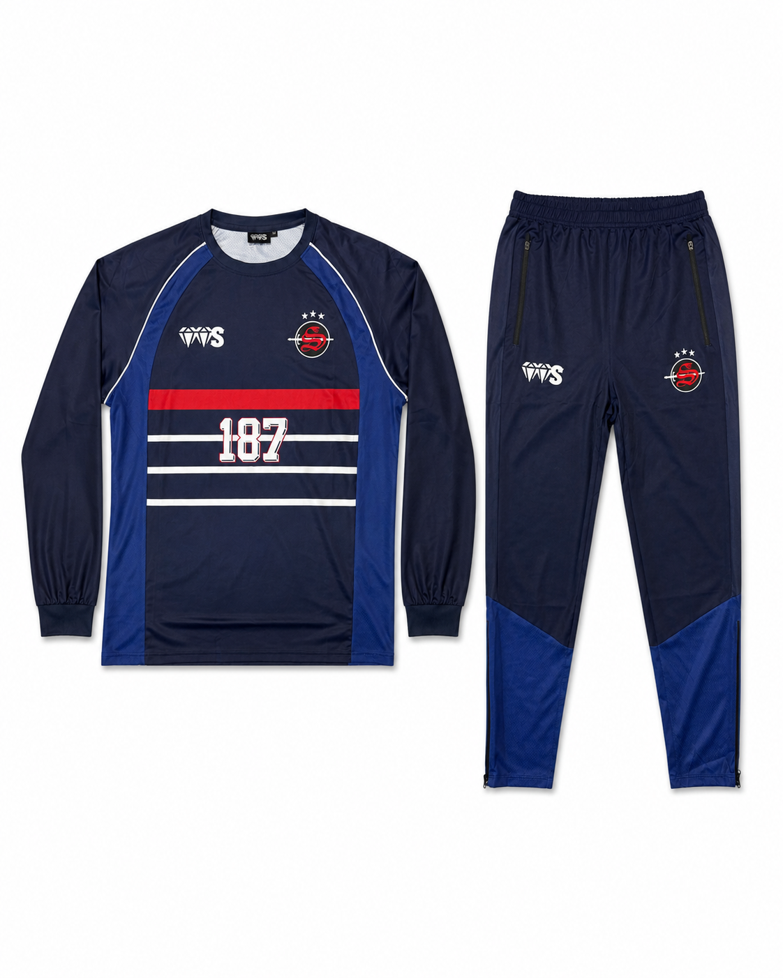 Ensemble VVS 187 Serpent — Navy & Royal Blue