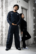 Ensemble Tracksuit "VVS" – Noir (veste zippée + pantalon)