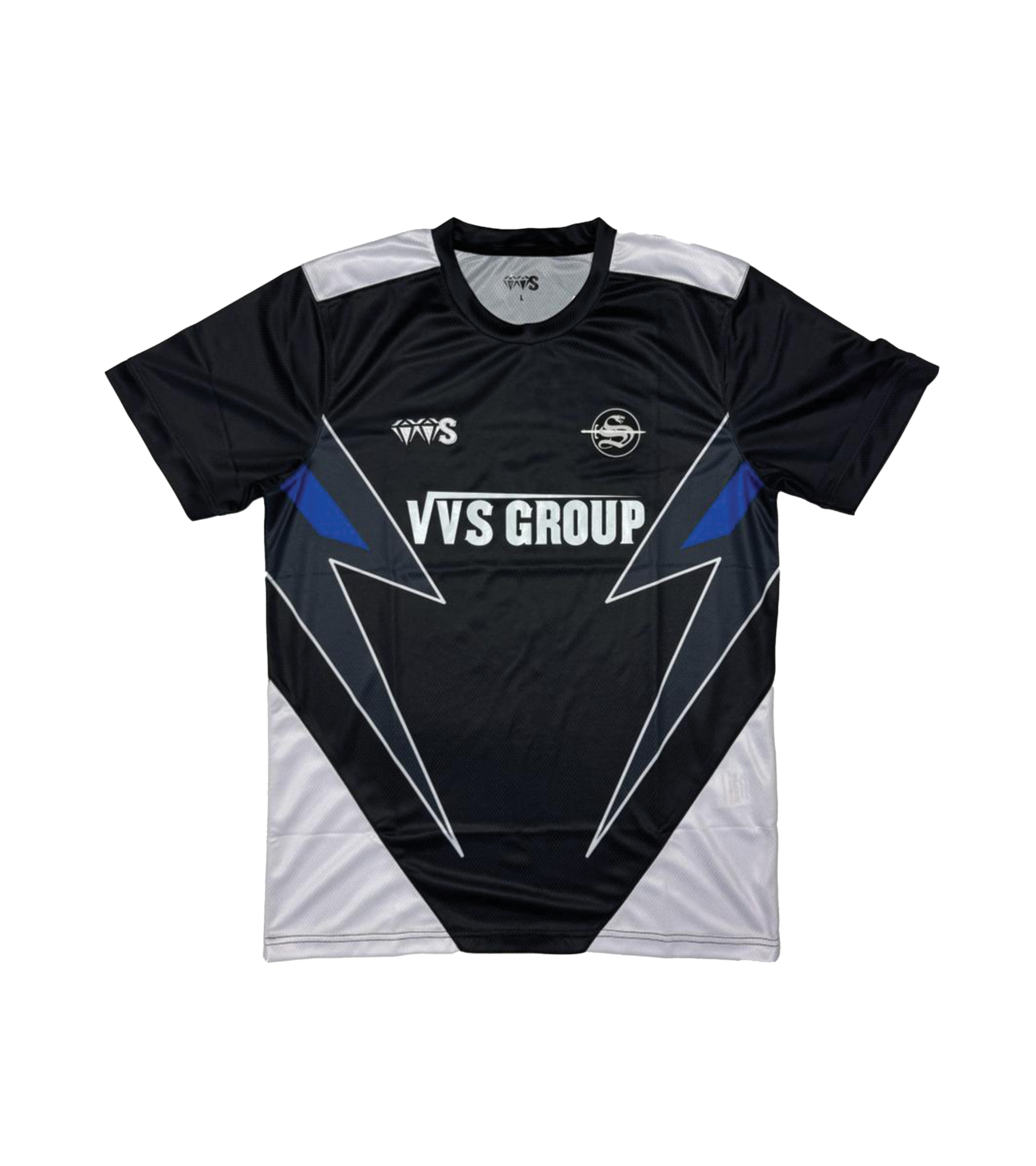 Maillot “VVS” – Noir & Bleu (manches courtes)