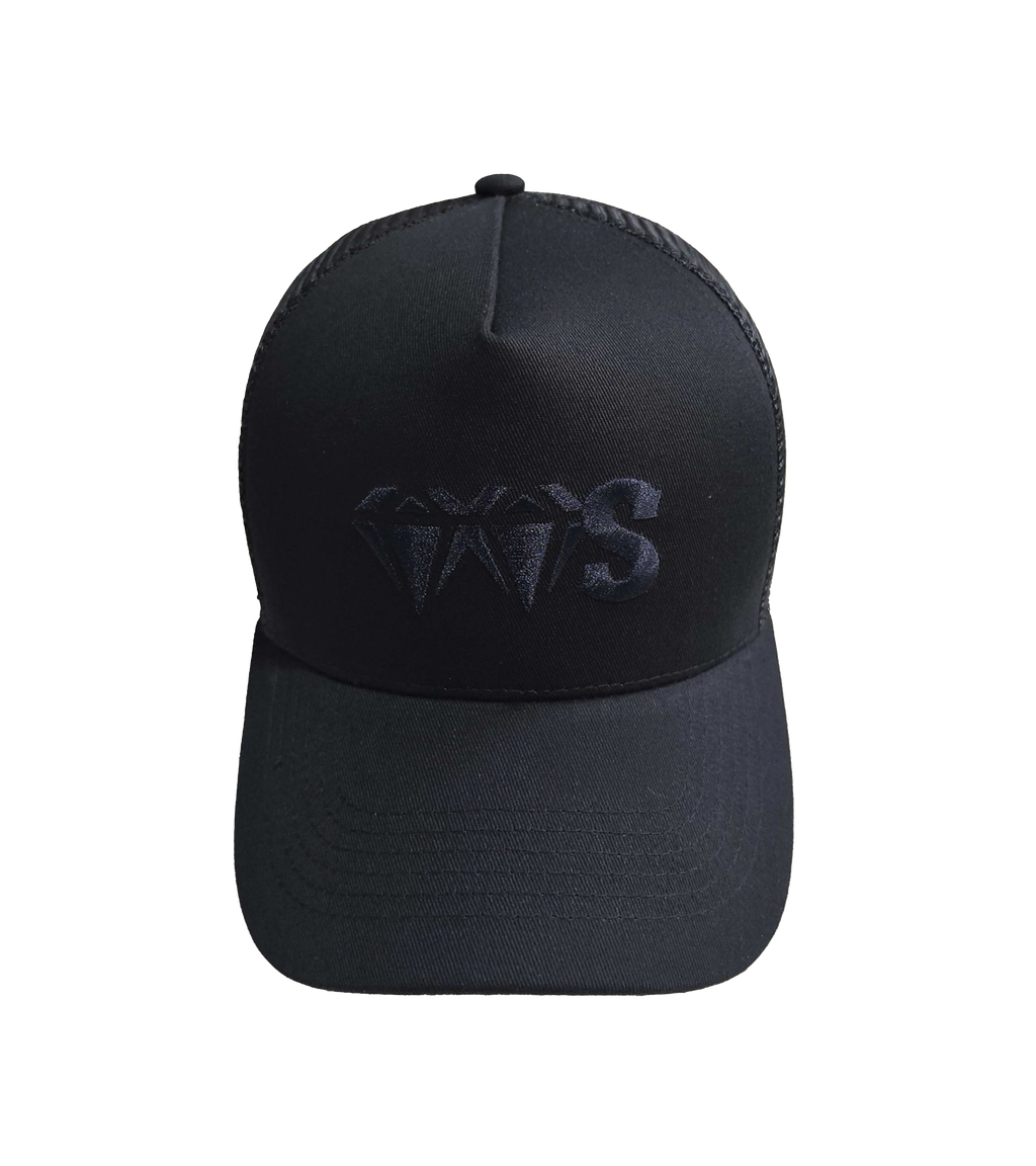 Casquette Trucker “VVS” – Noir (broderie ton sur ton)
