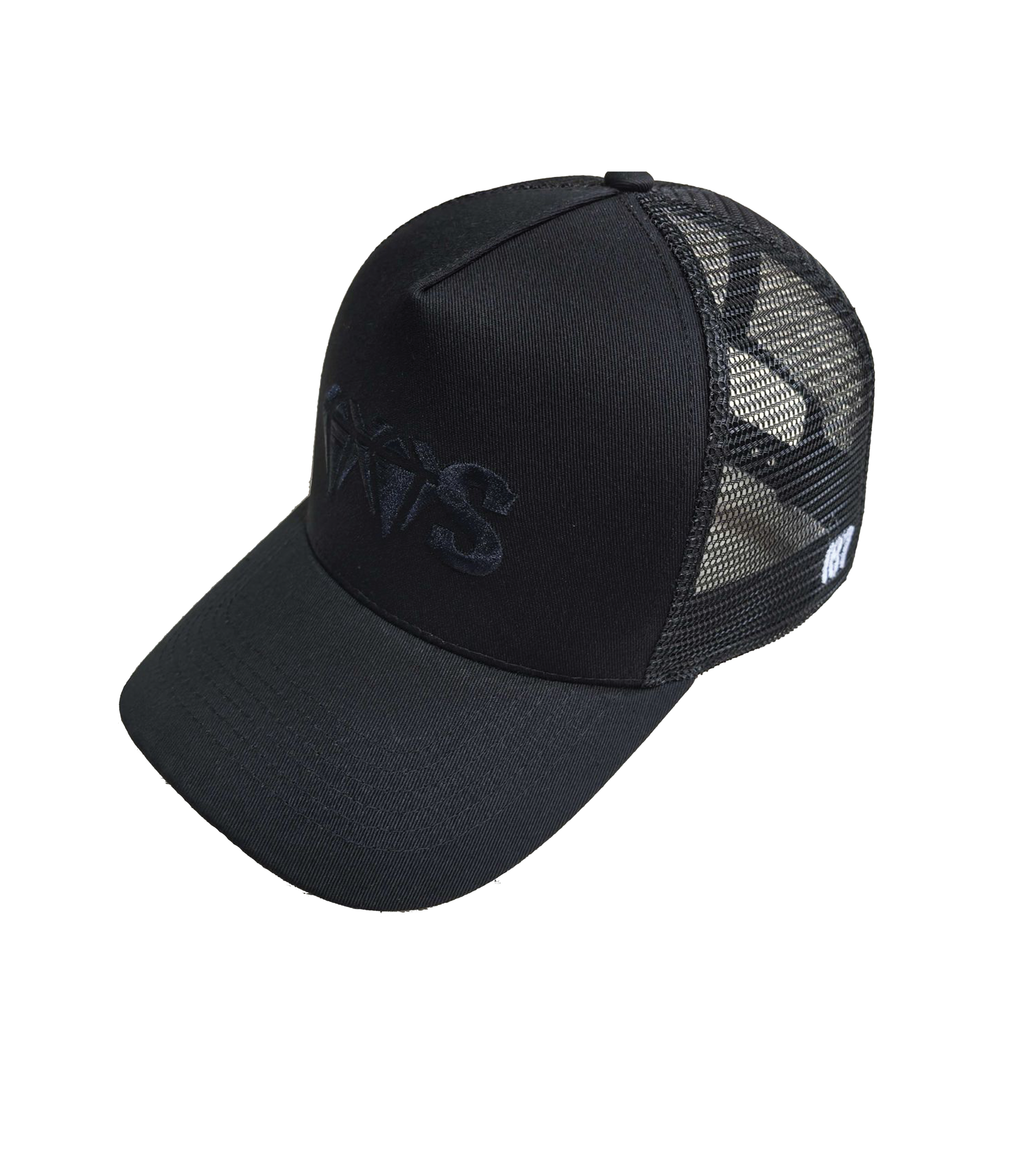 Casquette Trucker “VVS” – Noir (broderie ton sur ton)