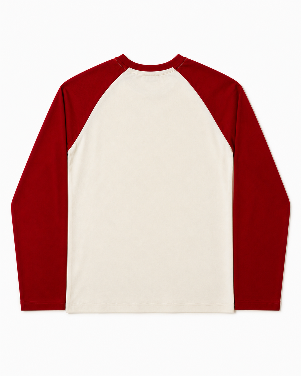 Tshirt manches longues VVS 187 Fireball — Écru & Rouge (homme)