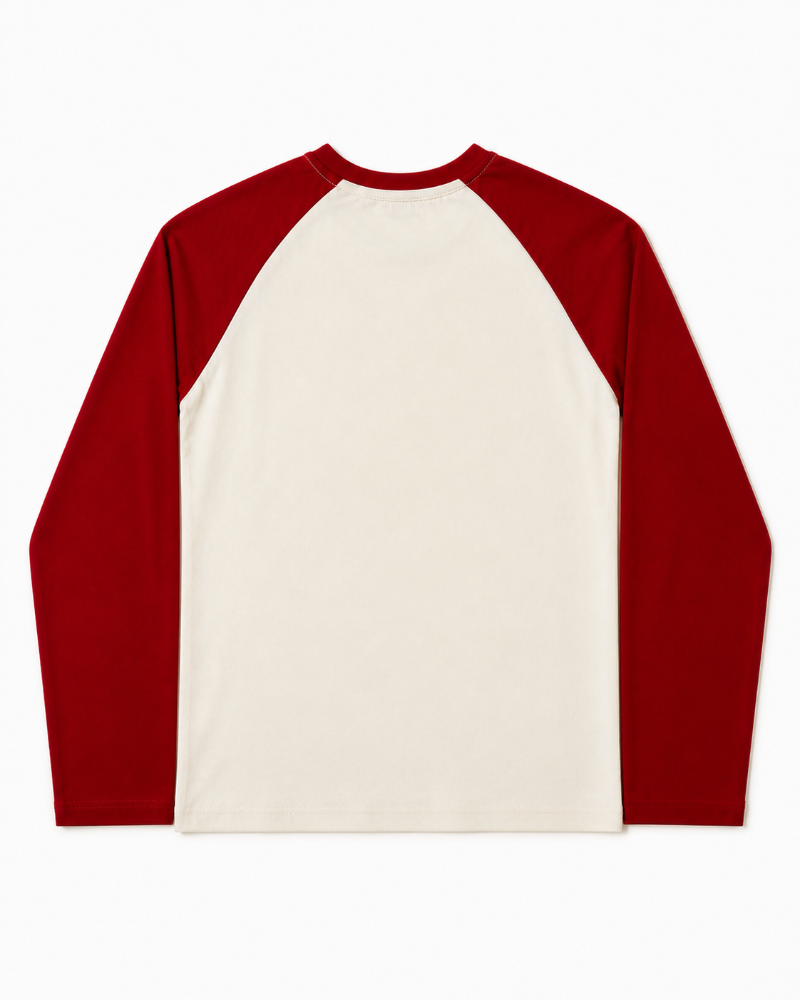 Tshirt manches longues VVS 187 Fireball — Écru & Rouge (homme)