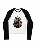 Top manches longues VVS 187 Fireball — Écru & Noir (femme)